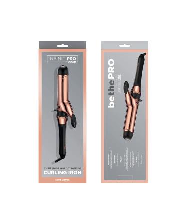 INFINITIPRO BY CONAIR Rose Gold Titanium 1.5-Inch Curling Iron - Black | Soft Waves for Medium to Long Hair - Buy Online on GoSupps.com