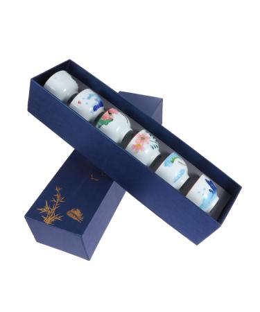 Alipis 6pcs Cup Viscious Fun White Outfits House Party Tea Bowl Hand-Painted Ceramic Tea Ware Fine Mug As Shown 7X7X4.5CM