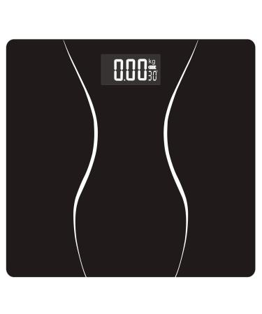 Kunova Digital Bathroom Weight Body Scale with Smart Step-on Technology Backlit White LED Display Room Temperature Battery Level 400lb/180kg 55-201