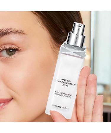 Self-Adapting Liquid Foundation 30ml Long-Lasting Face Concealer - Lightweight Foundation with Color-Changing Effect | Suitable for Women and Girls - Buy Online on GoSupps.com
