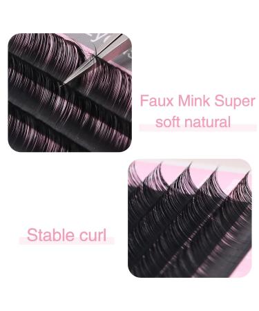Qeelasee Faux Mink Silk Eyelash Extensions 0.03mm D Curl 13mm - Semi-Permanent Individual Lashes for Professional Salon Use - Buy Online on GoSupps.com