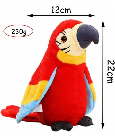 iNszkoos Talking Parrot Toy - Electronic Mimicry Pet Plush for Kids | Educational Learning Tool | Funny Gift | Red - Buy Online on GoSupps.com