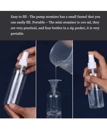 Refillable Portable Spray Bottle - 6 x 50ml Plastic Atomizer for Air Travel & Outdoor Sports - Buy Online on GoSupps.com