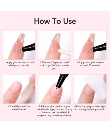 Newly Upgraded Quick Drying Nail Glue & Remover Kit - Long Lasting Press On & Fake Acrylic Nails - No UV Lamp Needed - Buy Online on GoSupps.com