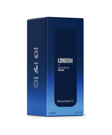 Dicora Urban Fit London Cologne for Men - Notes of Grapefruit Sea Notes Lavender Laurel Leaves White Moss and Grey Amber - 5.07 oz EDT Spray - Buy Online on GoSupps.com