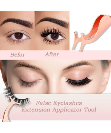 DAZISEN False Eyelashes Applicator Tool/Remover Tweezer - Professional Stainless Steel Fake Lashes Cosmetic Tool Eyelashes Clip for Lashes Application and Removal(Rose Gold) - Buy Online on GoSupps.com