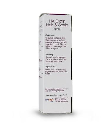 Hyalogic Biotin Hair Thickening Spray with Hyaluronic Acid - Promotes Thicker, Fuller Hair and Healthy Scalp | Clean Ingredients | Fragrance-Free | Gluten & Cruelty Free - 4 fl oz - Buy Online on GoSupps.com