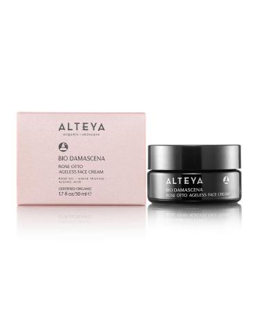 Alteya Organics Face Cream - Certified Organic Rose Otto Moisturizer (1.7 Fl Oz) | Award-Winning Skin Care with Bulgarian Rose Oil - Buy Online on GoSupps.com
