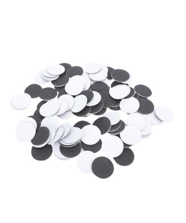 NOLITOY 1 Frosted Sheet Pedicure Tools for Feet Round Sanding Discs Manicure Grinding Slice Nail Set 2.5x2.5cm Black