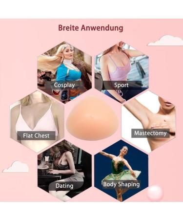 Festvina Triangle Silicone Mastectomy Prosthesis - A Cup Breast Enhancer & Concave BH Pad (500g Couple) - Buy Online on GoSupps.com