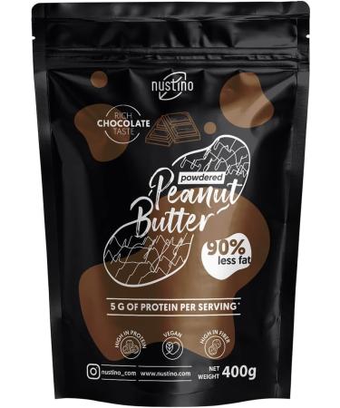 Nustino Chocolate - Peanut Butter Powder 400g | Degreased Peanut Butter | Healthy Snack | Peanut Cream Powder | Peanuts Chocolate | 0.4kg - Buy Online on GoSupps.com