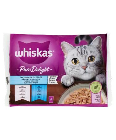 Whiskas Nourriture Humide pour Chats Adultes S lection Poissons 4x85g