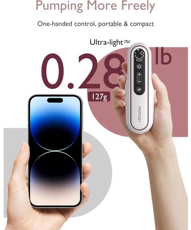 MomcoZy Ultra-Light Milk Pump V2 | Portable Double Electric Pump 27 Combinations Low-Noise & Pain-Free | Dusty Rose Flanges 17/19/21/27 mm - Best for On-the-Go Moms - Buy Online on GoSupps.com