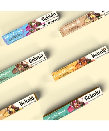 Belmio Variety Pack 8 Flavour Aluminium Coffee Capsules Pack of 8 (Total 80 Capsules) - Buy Online on GoSupps.com