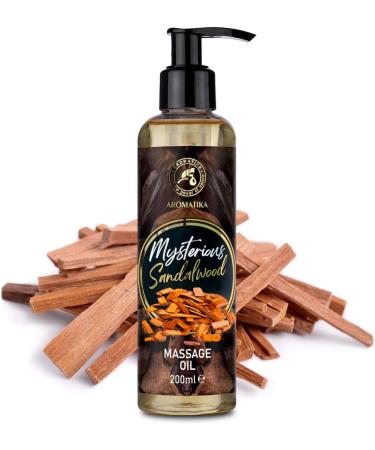 Buy Sandalwood Massage Oil 200ml - Relaxing Body Care Oil with Almond Grape Seed & Jojoba Oils - Perfect for All Skin Types & Couples - Buy Online on GoSupps.com