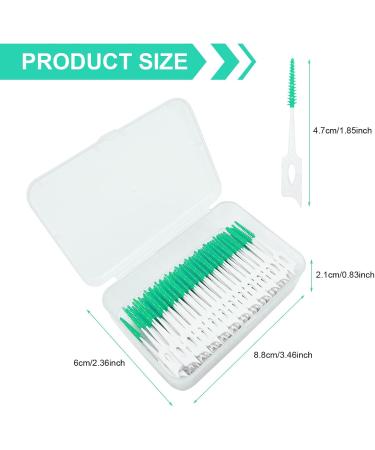Skhaovs 230-Piece Double-Sided Interdental Brushes - Silicone Tooth Cleaner Sticks for Narrow Spaces (Green) | Optimal Oral Care - Buy Online on GoSupps.com