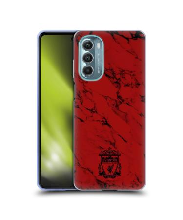 Head Case Designs Officially Licensed Liverpool Football Club Red Marble Crest & Liverbird Patterns 1 Soft Gel Case Compatible with Motorola Moto G Stylus 5G (2022)