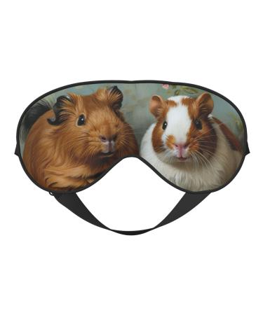 Guinea Pigs and Cupcakes Sleep Mask-Adjustable Breathable Fashionable Eye Mask for A Comfortable Sleep Experience