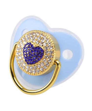 Shop Gientan Heart-Shaped Baby Pacifier with Rhinestones | Soft & Light Newborn Pacifier (Blue) - International Shipping Available - Buy Online on GoSupps.com
