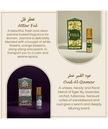 Dukhni Mixed Attar Oil Set | Authentic Arabic Fragrance Oils for Ramadan & Eid | 6ml each Open Sky, Ful SkyDive, Shahi Darbar, Oud Al Qamar, Oud Al Raghbah - Buy Online on GoSupps.com