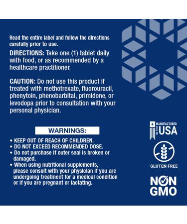 High Potency Optimized Folate 8500 mcg - L-Methylfolate Supplement for Brain & Heart Health | Gluten-Free, Non-GMO, Vegetarian | Life Extension - Buy Online on GoSupps.com