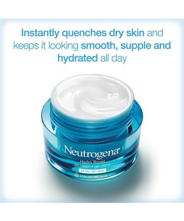 Neutrogena Hydro Boost Face Moisturizer with Hyaluronic Acid for Extra Dry Skin Fragrance Free Oil-Free Non-Comedogenic Gel Cream Face Lotion 47mL Cream Old - Buy Online on GoSupps.com