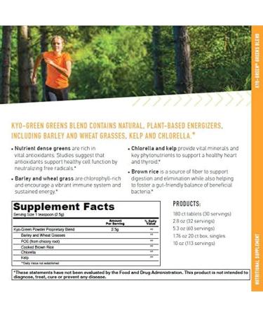Kyo-Green Greens Blend Energy Powered Drink Mix  2.8 oz 2.8 Ounce (Pack of 1) Drink Mix - Buy Online on GoSupps.com