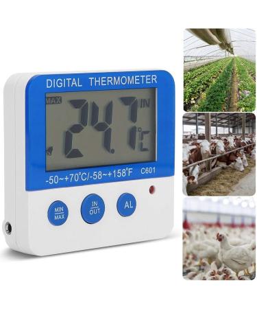GOTOTOP Mini Alarm Thermometer Electronic Thermometer Instant Reading Large LCD Display Screen ABS Livestock Farm Indoor Outdoor (-50 + 70 ) - Buy Online on GoSupps.com