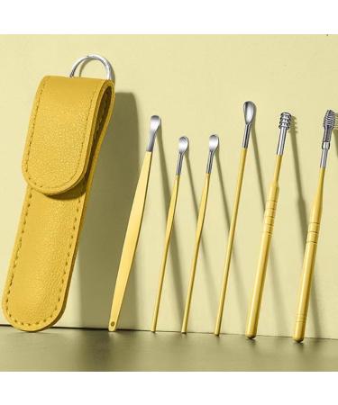 Pleteffect Ear Cleaner Set - Professional Portable Ear Cleaning Kit for Adults & Kids | Best Earwax Cleaner Tool 2024 (Yellow - Buy Online on GoSupps.com