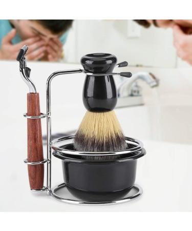 Men's Shaving Set - Manual Razor Stainless Steel Stand Brush & Bowl | Premium 4-Piece Grooming Kit for Men - Buy Online on GoSupps.com