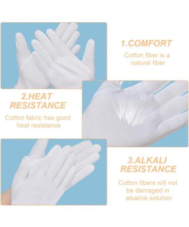 PSOWQ Ultra-Thin White Cotton Gloves for Dry Hands - Moisturizing Eczema Relief Spa & Jewelry Inspection - 24 Pieces (12 Pairs) - Buy Online on GoSupps.com