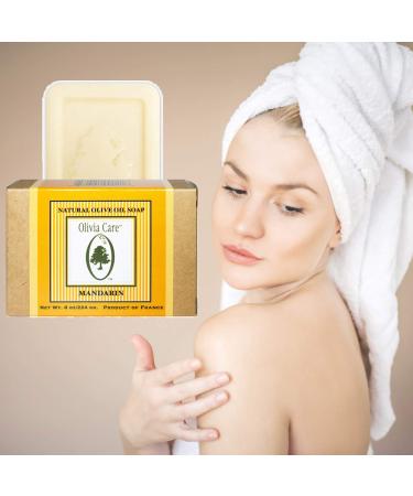Olivia Care Premium Mandarin Bath & Body Bar Soap | Organic Vegan Natural | Moisturizing Olive Oil | Vitamin C for Sensitive Skin | 8 OZ (4 Pack) - Made in USA - Buy Online on GoSupps.com