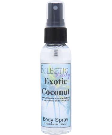 Exotic Coconut Body Spray 2 ounces Body Mist for Women with Clean Light & Gentle Fragrance Long Lasting Perfume with Comforting Scent for Men & Women Cologne with Soft Subtle Aroma For Daily Use 2 Fluid Ounces