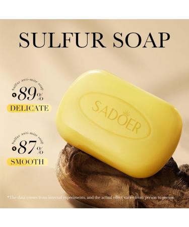 Handmade Sulfur Soap for Body & Face Cleansing - For Men & Women - Shop Internationally - Buy Online on GoSupps.com