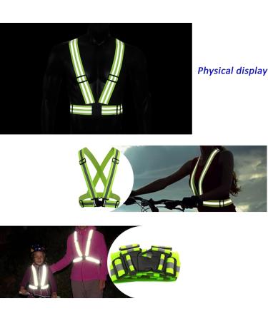SPDTECH Reflective Running Gear - High Visibility Glow Belt Vest for Men and Women | Reflective Bands for Walking, Running, Cycling | Safety Straps Green - Buy Online on GoSupps.com