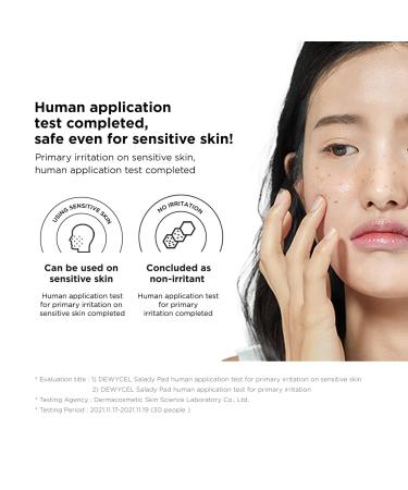 DEWYCEL SALADY PAD - 70 Soothing & Moisturizing Facial Exfoliant Pads | Plant-Based Formula with PHA & AHA | EWG Verified | Animal Testing Free - Buy Online on GoSupps.com