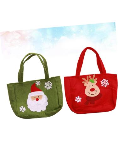 Abaodam 2pcs Claus Cloth Cookies Tote Delicate Christmas Santa Pouches Bags Aging Portable Elk Candy - Buy Online on GoSupps.com