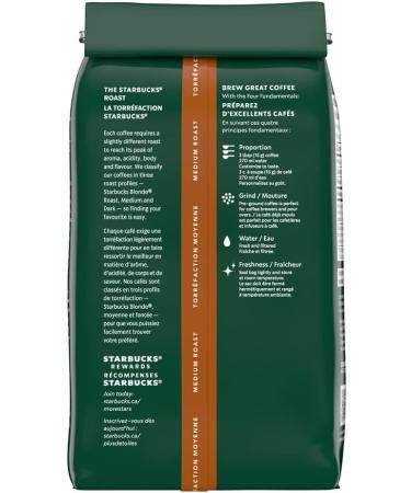 Starbucks Pike Place Ground Coffee Medium Roast Coffee 100% Ground Arabica Beans - 340g Bags (Pack of 6 2040g) - Buy Online on GoSupps.com