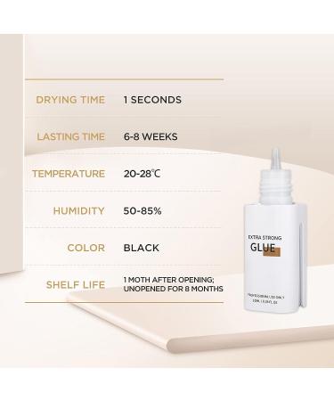 LASHVIEW Eyelash Extension Glue - Precise Drop Technology, 1 Sec Dry Time, 10ml - Buy Online on GoSupps.com