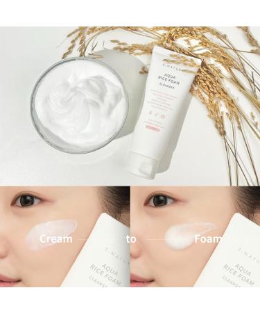 S NATURE Aqua Rice Foam Cleanser - Korean Skin Care & Face Wash (160ml + 20ml) | Shop Internationally - Buy Online on GoSupps.com