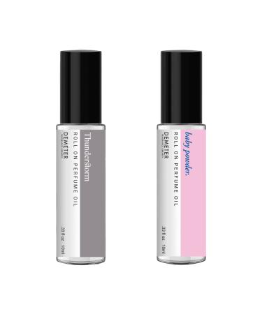 DEMETER Thunderstorm & Baby Powder Perfume Oil Roll on Duo