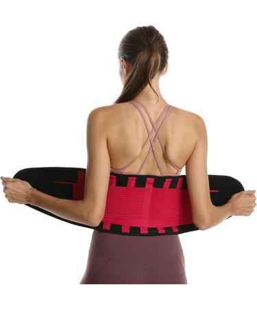 Lightweight Back Brace for Lower Back Pain Relief Breathable Mesh Lumbar Support Belt Lumbar Straps Adjustable Slim Fit for Under Clothes Wear (Color : Purple Size : X-Large) (Red Small) (Purple La Purple Large - Buy Online on GoSupps.com