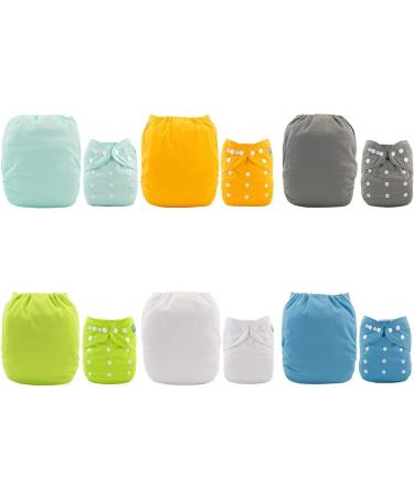 Alva Baby 6 Pack Pocket Cloth Diapers & 12 Inserts Adjustable Washable Nappies for Eco-Friendly Parenting 18 Pieces (1 Pack) - International Shipping Available - Buy Online on GoSupps.com