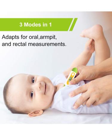 Easy Home Digital Oral Thermometer Rectal or Underarm Body Temperature Measurement for Baby Child and Adult (Green) BT-A21CN 1 Pack Green - Buy Online on GoSupps.com