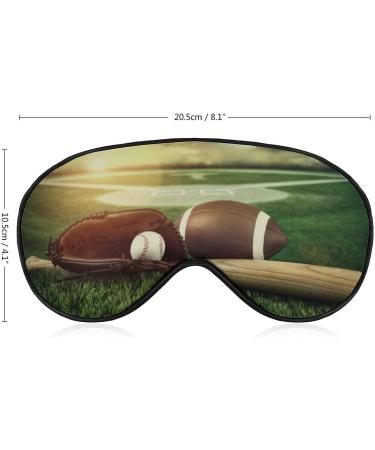 Baseball and Football Funny Sleep Mask for Men and Women - Adjustable Blackout Eye Mask for Sleeping and Travel - Cute Design - Pack of 1 - Buy Online on GoSupps.com