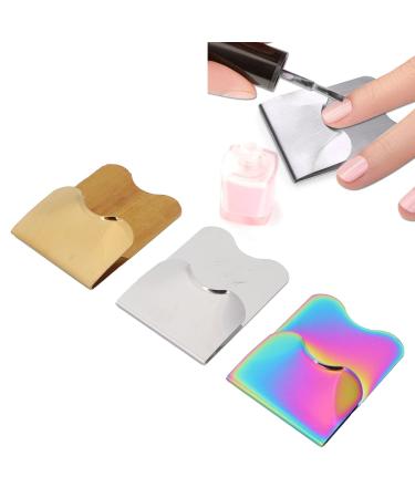 Manicure template stainless steel nail art template French salon French nail cutter manicure tool nail art template for cutting and manicure of nail lines 3 pieces