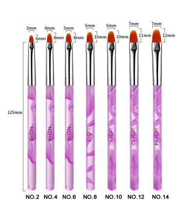 Olakin 7-Piece Nail Brush Set | Professional Gel Brushes for DIY Nail Art | Essential Salon Tools - Buy Online on GoSupps.com