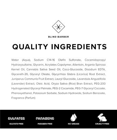 Blind Barber activClean Rice Bran Cleanser - Hydrating Daily Face Cleanser for Men | Foaming Facial Cleanser with Rice Bran Extract & Oleic Acid (5oz/150ml) - Shop Internationally - Buy Online on GoSupps.com