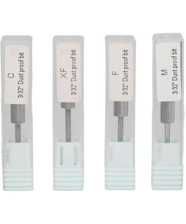 Nail Art Drill Polishing Removing Nail Gel 4 Pieces Nail Tungsten Steel Drill Grinding M C F XF with Storage Box for Nail Studio - Buy Online on GoSupps.com